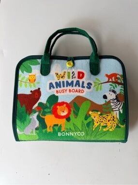 Bonnyco Wild Animals Busy Board - Green